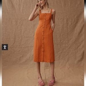 Boden Linen Midi Dress 12